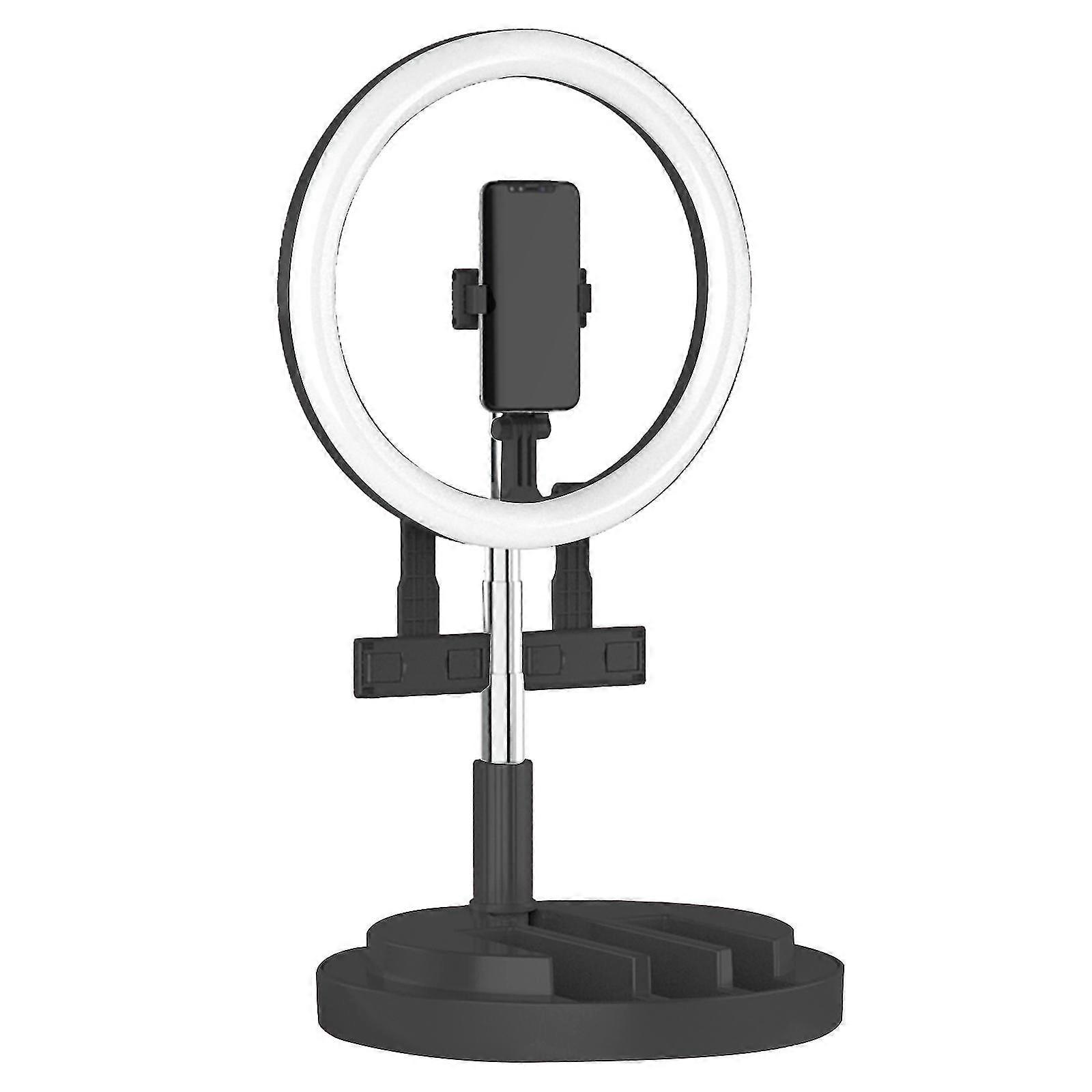 Selfie Ring Light With Folding Bracket And Three Position Phone Holder