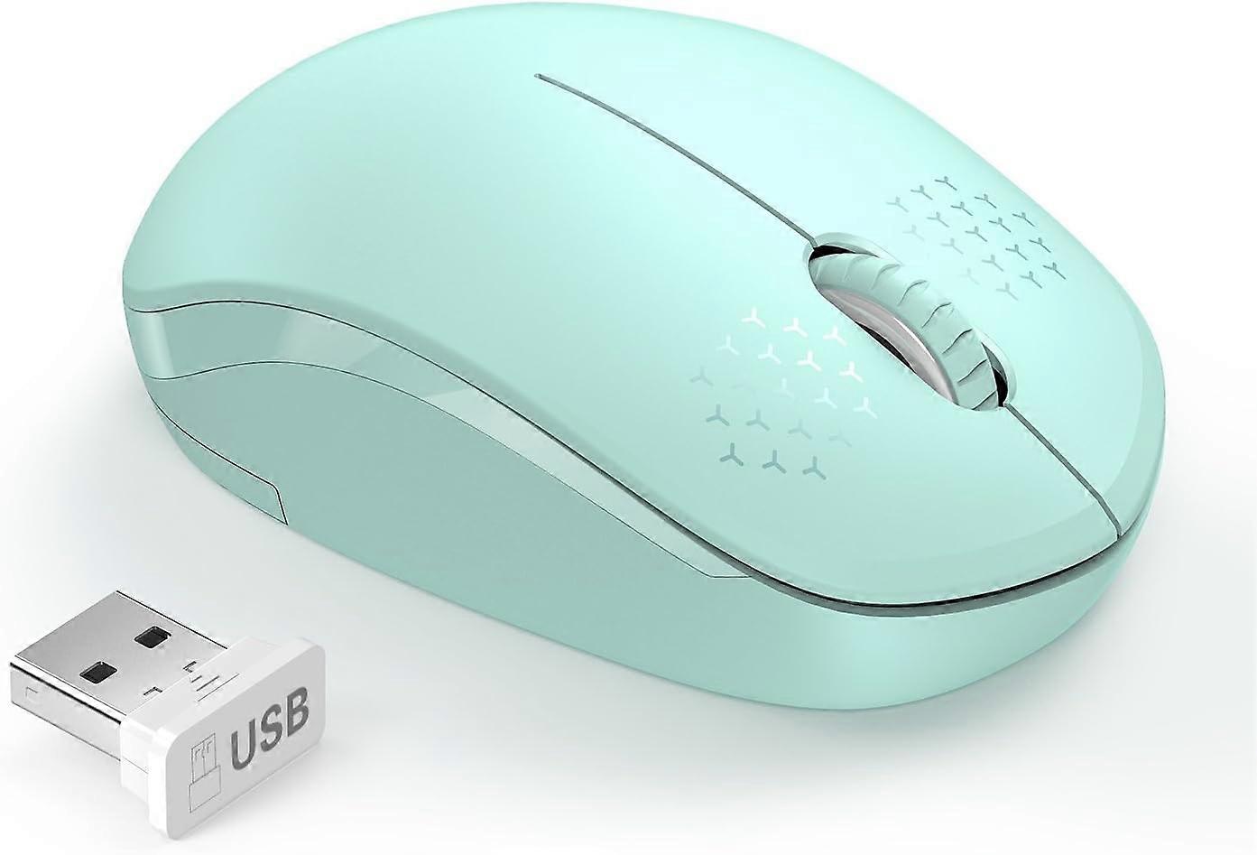 Wireless Mouse, 2.4G Noiseless Mouse with USB Receiver - Portable Computer Mice for PC, Tablet