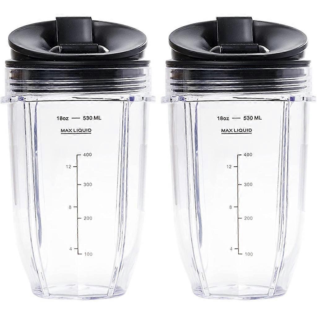2 Pieces Mixer Container Cup Plastic Blender Container for Nutri Ninja Blender