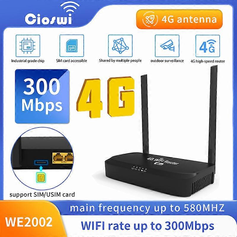 Wireless Router Modem 4g Wifi Sim Card 300Mbps EC200AEUHA Module LAN WAN 4GHz 2.4GHz Antenna Network Router for Home House