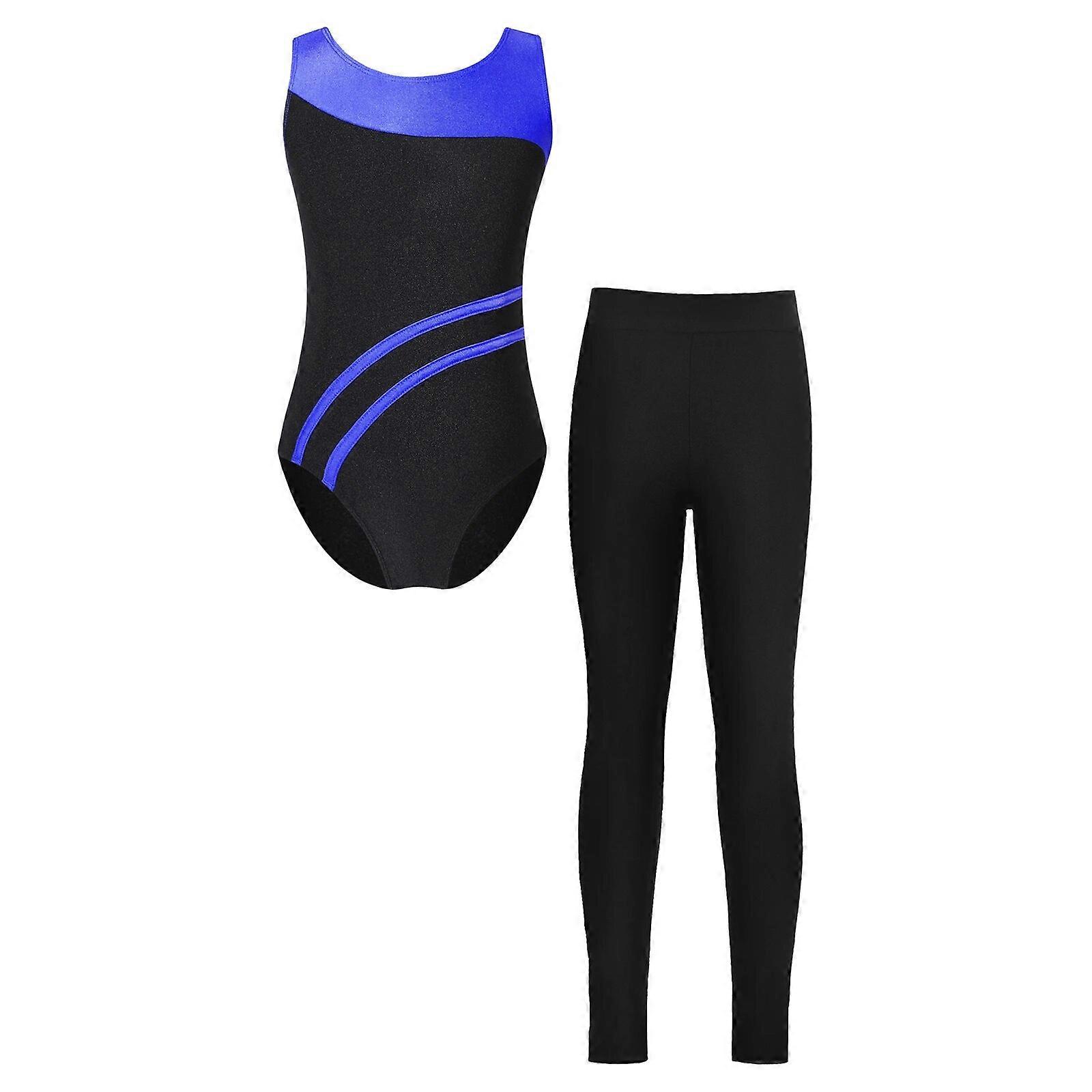 ילדים בנות גב פתוח ללא שרוולים בלט התעמלות בגד גוף עם חותלות תרגיל בגדי ריקוד ריקוד אוברול אימון בגד גוף