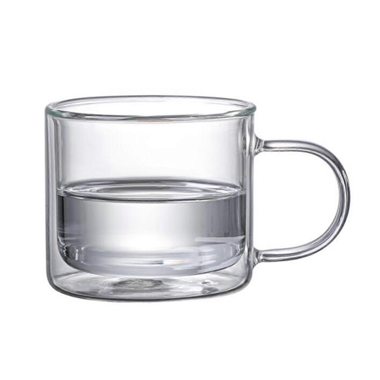 Double-layer Glass Water Cup Double-walled Insulated Glasses Color 250ML Clear Mugs