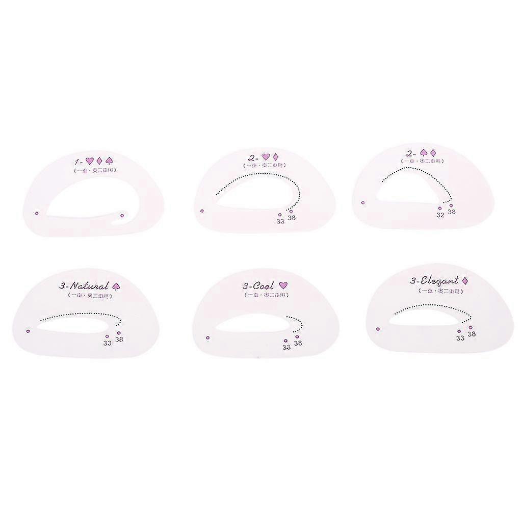 6 Pcs Eyeliner Stencil Set Models Smokey Eye Liner Shadow Make Up Guide Tool