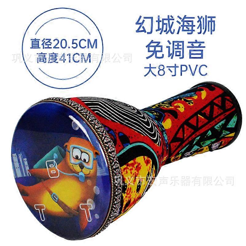 Printing African Drum Colorful Hand Drum Beginner Musical Instrument Prop