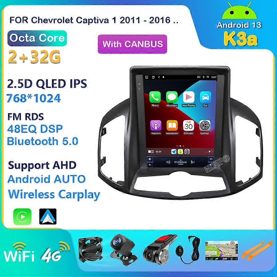 Car Radio For Chevrolet Captiva 1 2012-2017 For Tesla Style Car Stereo Multimedia Video Player GPS Android Auto Autoradio
