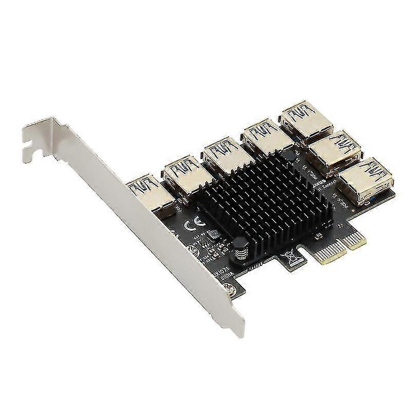 Pci-e Riser Board 1 To 7 Gpu Extender Riser Card Usb 3.0 Gpu Adapter 16x Slots