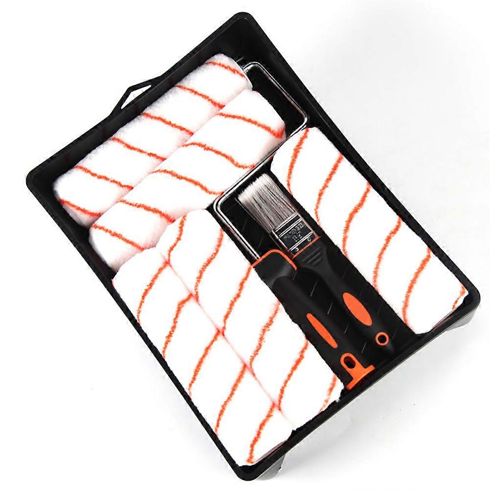 100% New Upgraded Paint Roller Covers Set with Handle and Tray - Shed Resistant and Lint Free for Smooth Clean Finish