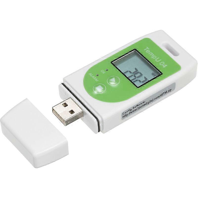 Temperature Logger - Multi-Purpose USB Temperature Logger Reusable 32,000 Recording Capacity Green