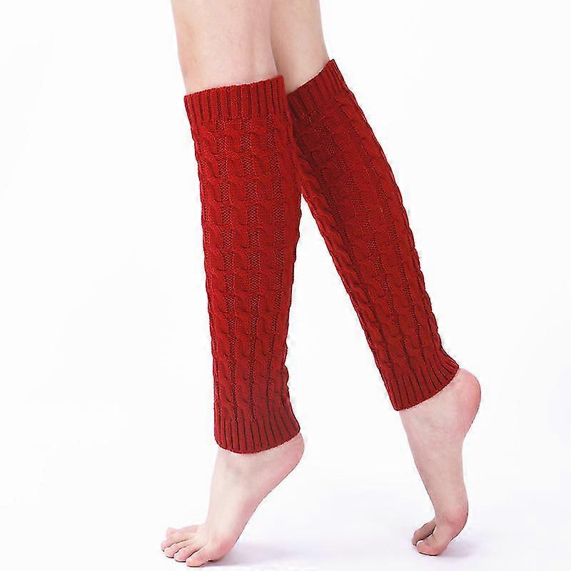 Women Knit Leg Warmers Winter Warm Long Boot Socks
