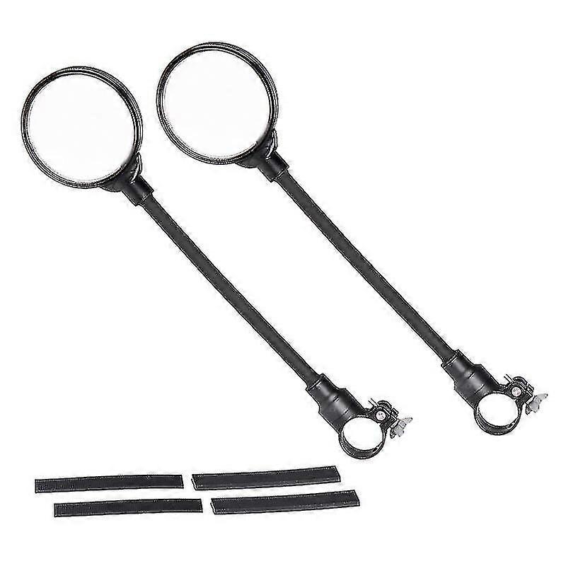 Deemount Cycling Back Sight View Mirror Unbreakable 80mm Convex Lens Free Left Or Right Handlebar Mount Angle Adjustable