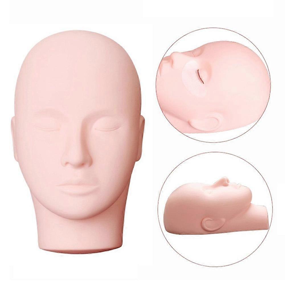 Soft Silicone Mannequin Head for Eyelash Extension Makeup Practice Training