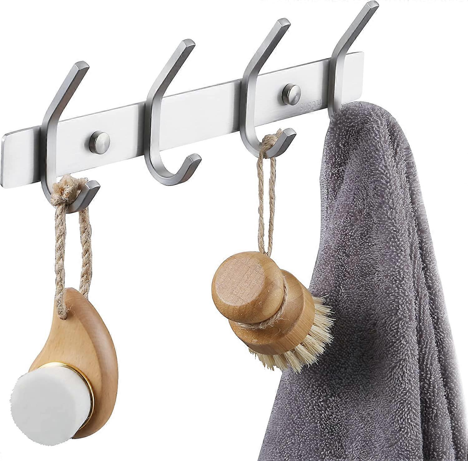 Coat Rack For Bathroom Kitchen Wall Mounted Hooks