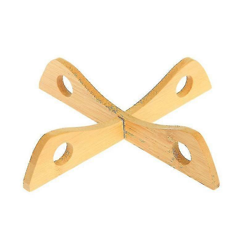 Bamboo Pot Racks Multifunctional Splitable Kitchen Cross Bottom Plate Rack Desk Accessories