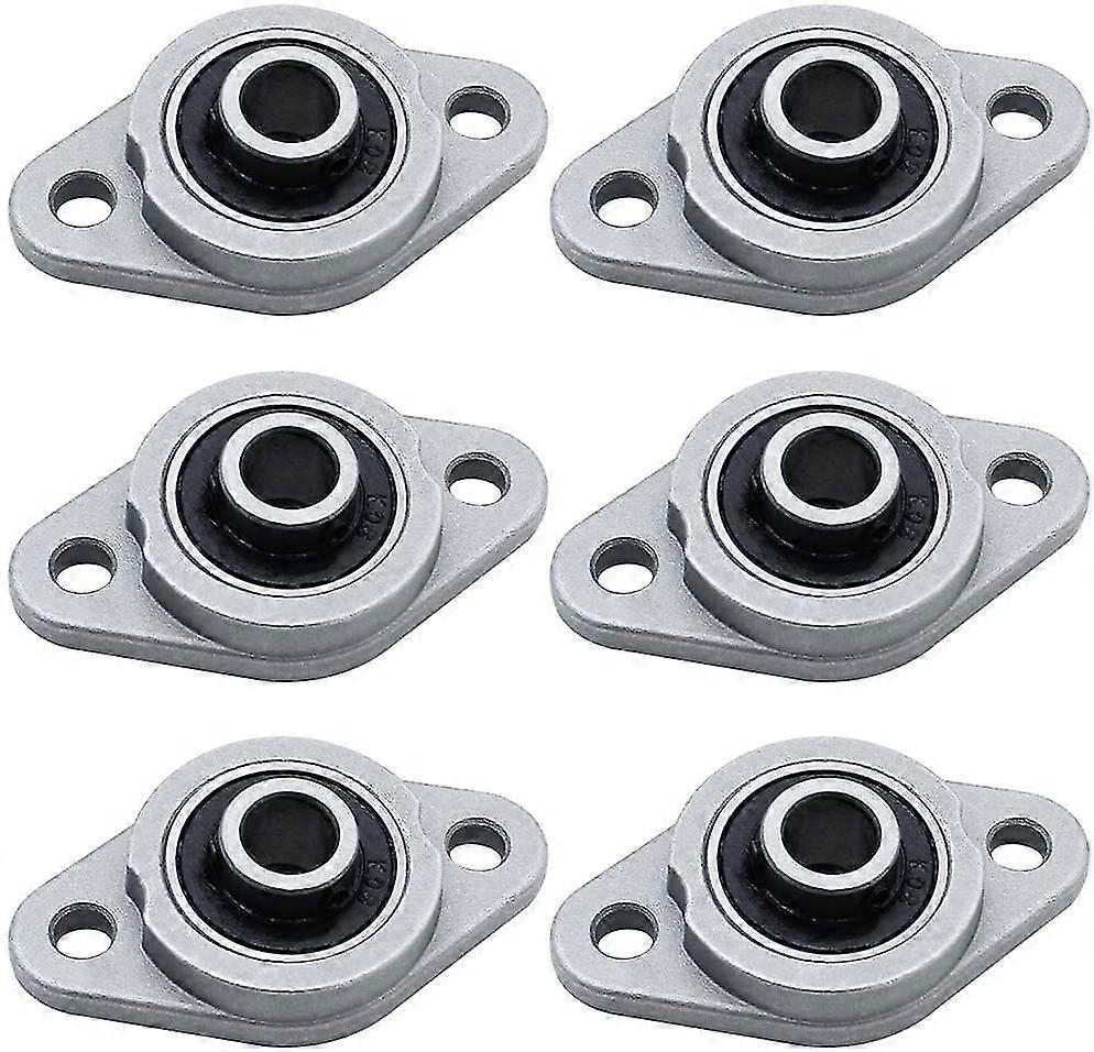 6 Pieces Pillow Block Bearing 8mm Diameter Zinc Alloy Rhombic Self Aligning Pillow Block Bearing Bearing Block For Kfl Series Machines Conveyor System