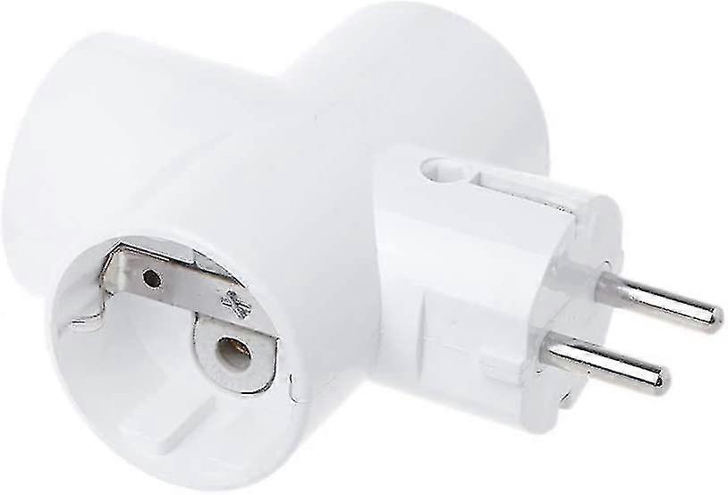 Eu Standard Convert Socket With 3 Output Ceramic Travel Power Adapter