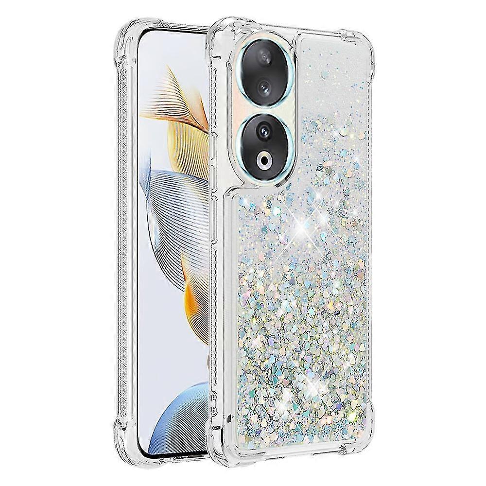 YB Quicksand Series-1 Glitter Phone Case for Honor 90 Anti-Drop Moving Shiny Soft TPU Cover Boris