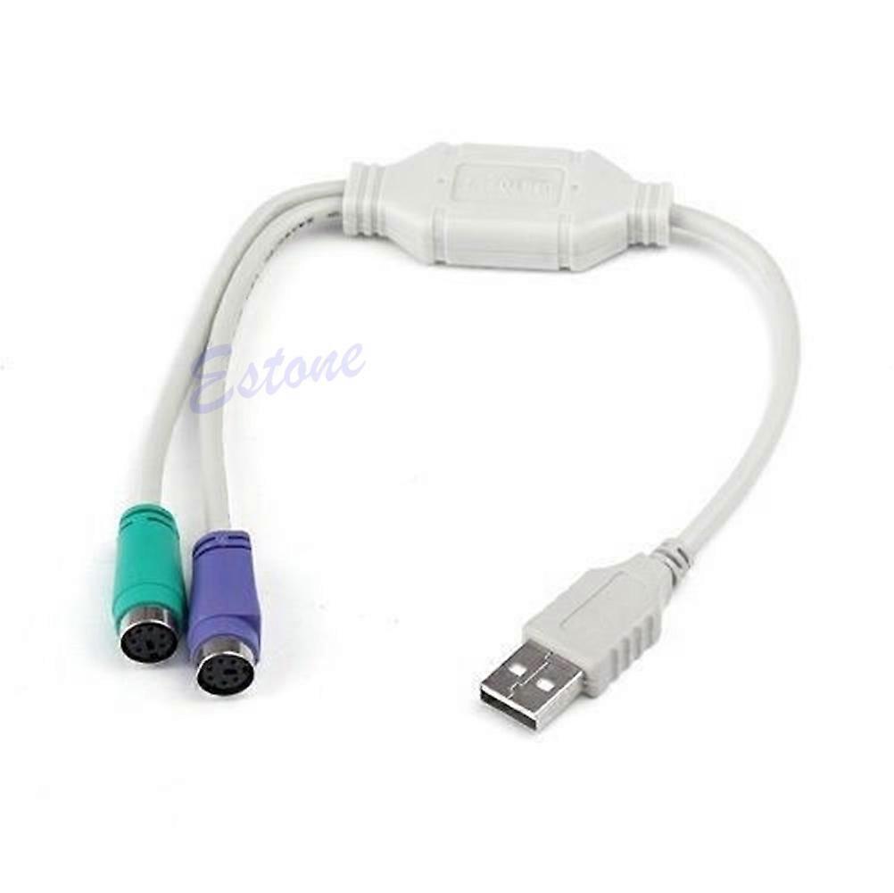 USB to PS/2 Plug Keyboard Mouse Converter Adapter Extension Cable Cord Durable