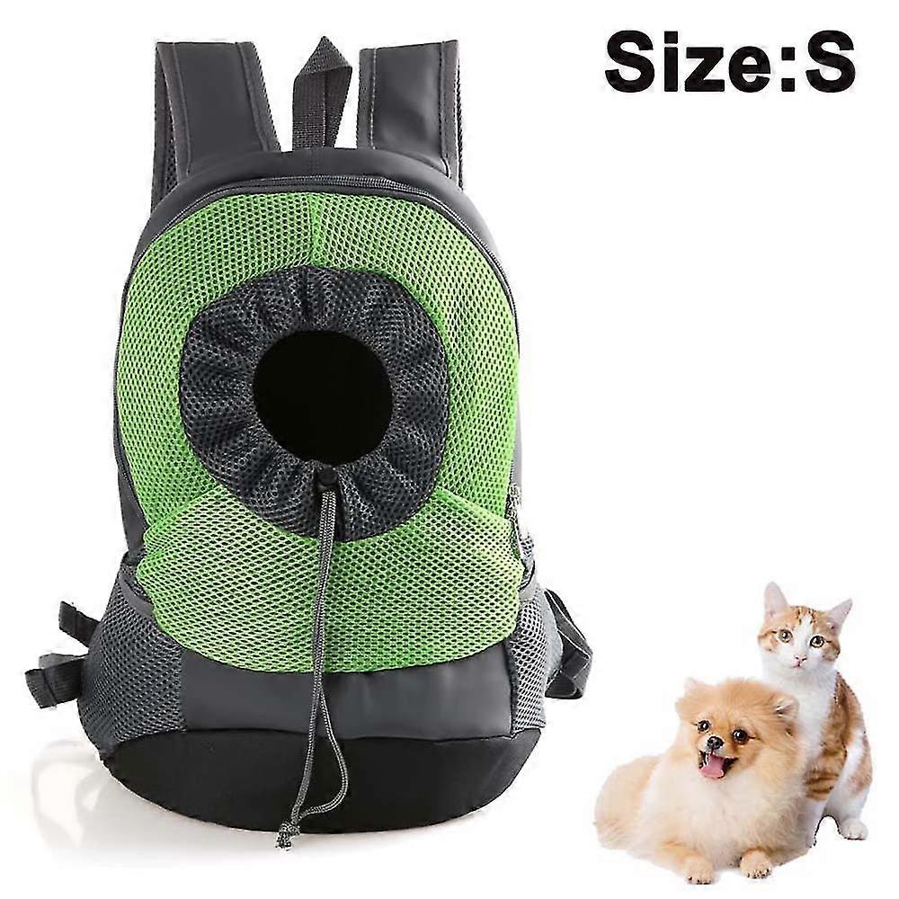 Sac à dos de transport confortable, pack avant pour chiot avec conception de sortie de tête respirante et épaule rembourrée pour la randonnée en plein air