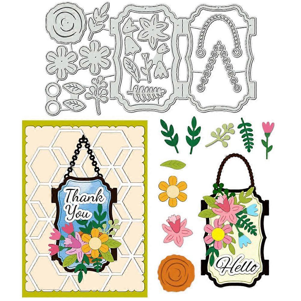 Mesh Hanging Rack Theme Carbon Steel Cutting Dies Stencils for DIY Scrapbooking Photo Album Decorative Embossing Paper Card Flower 90x168x0.8mm