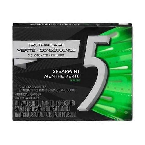 Wrigley's 5 Gum Sugar-Free Gum Rainspearmint, 10 Count (Περίπτωση 10)
