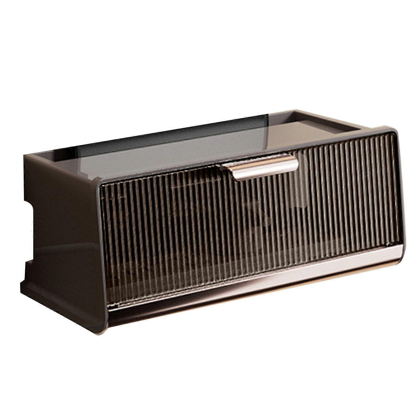 Coffee Color Middle Size 30x13.5x12.5cm Wall Mounted WIFI Router Storage Box Great Capacity Power Strip Power Socket Cable Storage Case for Home