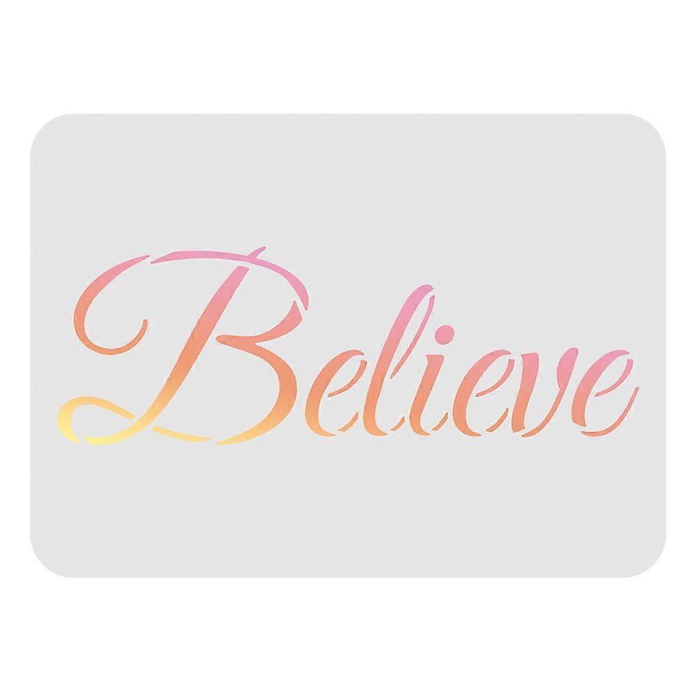 1pc Large Plastic Reusable Drawing Painting Stencils Templates for Painting on Scrapbook Fabric Tiles Floor Furniture Wood Rectangle Word 297x210mm