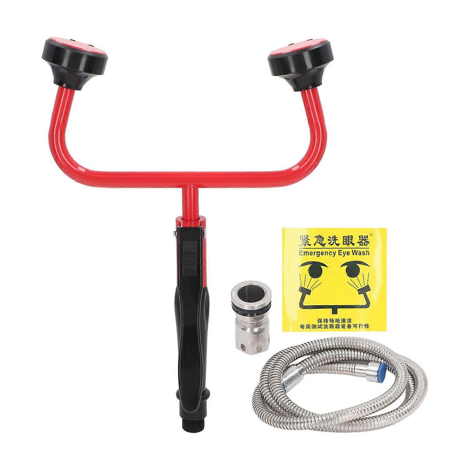 Faucet Mounted Eyewash Station Portable Double Port Emergency Eye Wash Station Sink for Laboratory F