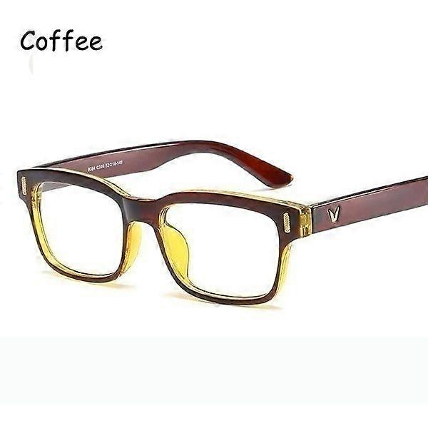 Retro Men's Classic Square Optical Glasses [Brown]