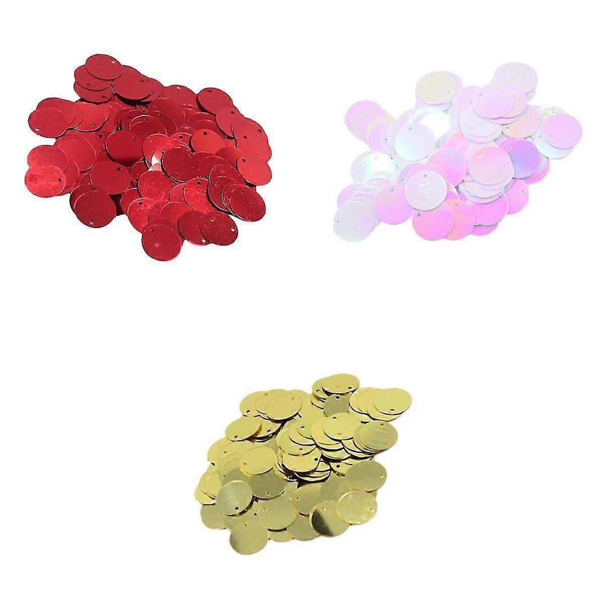 DIY Shiny Round Loose Sequins Paillettes Sewing DIY Craft Red Gold Colorful