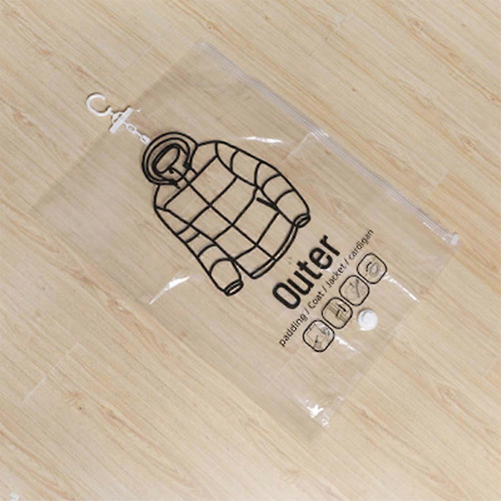 Side Pull Hanging Clothes Bags, 2 Pack, Vacuum Compression