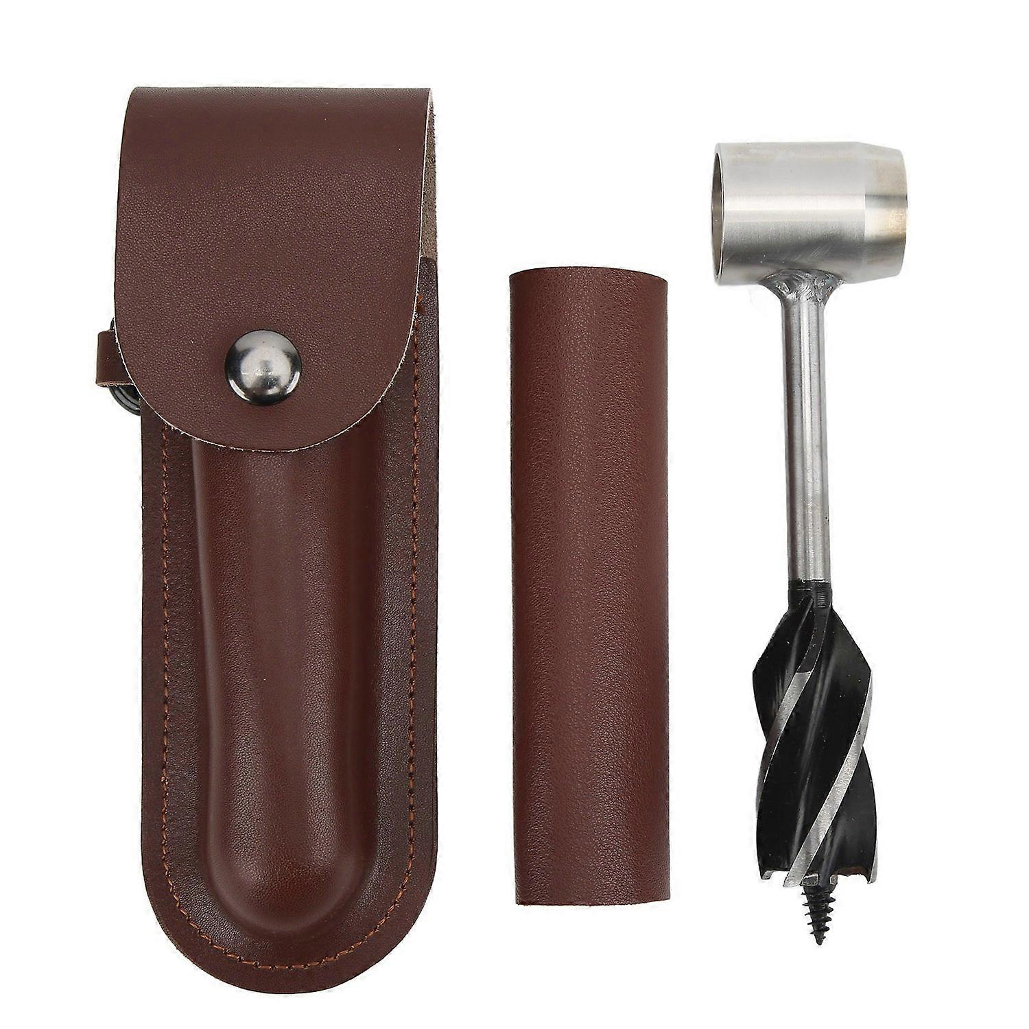 Hand Auger Wrench Set Stainless Steel Multifunctional Portable Manual Wood Auger Drill Bit with Stor