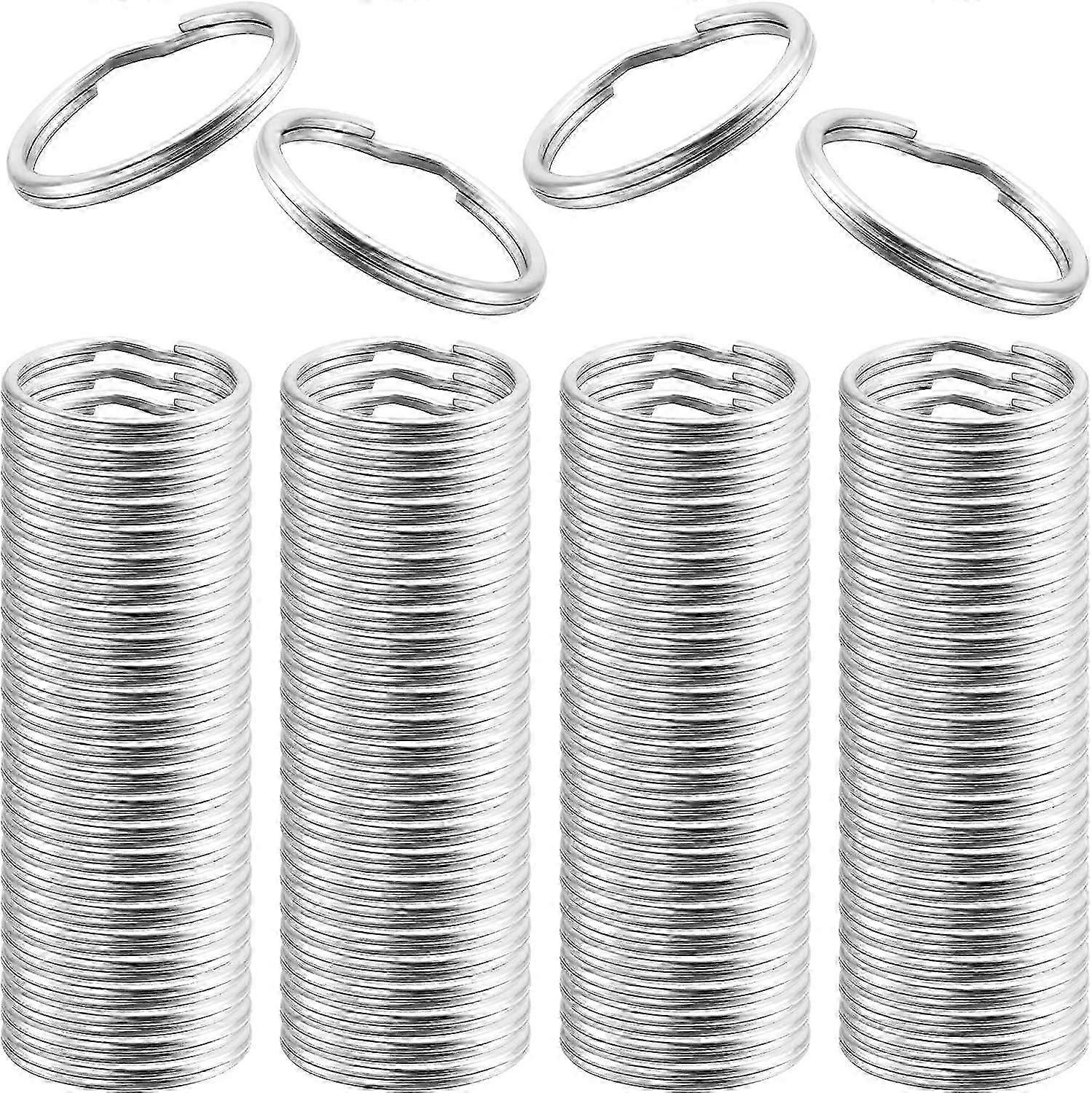 Small Metal Split Rings (100 Pack) - Key Rings for Organization Lucky_B