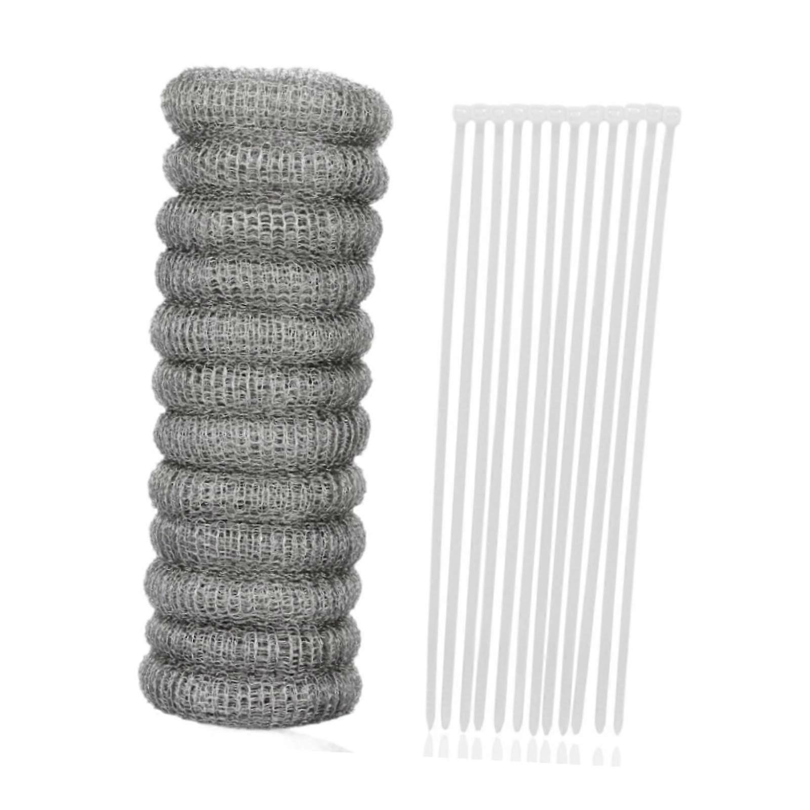 Machine à laver pièges à charpie Filtre à tuyau en maille Pièges à collet en acier inoxydable 12pcs