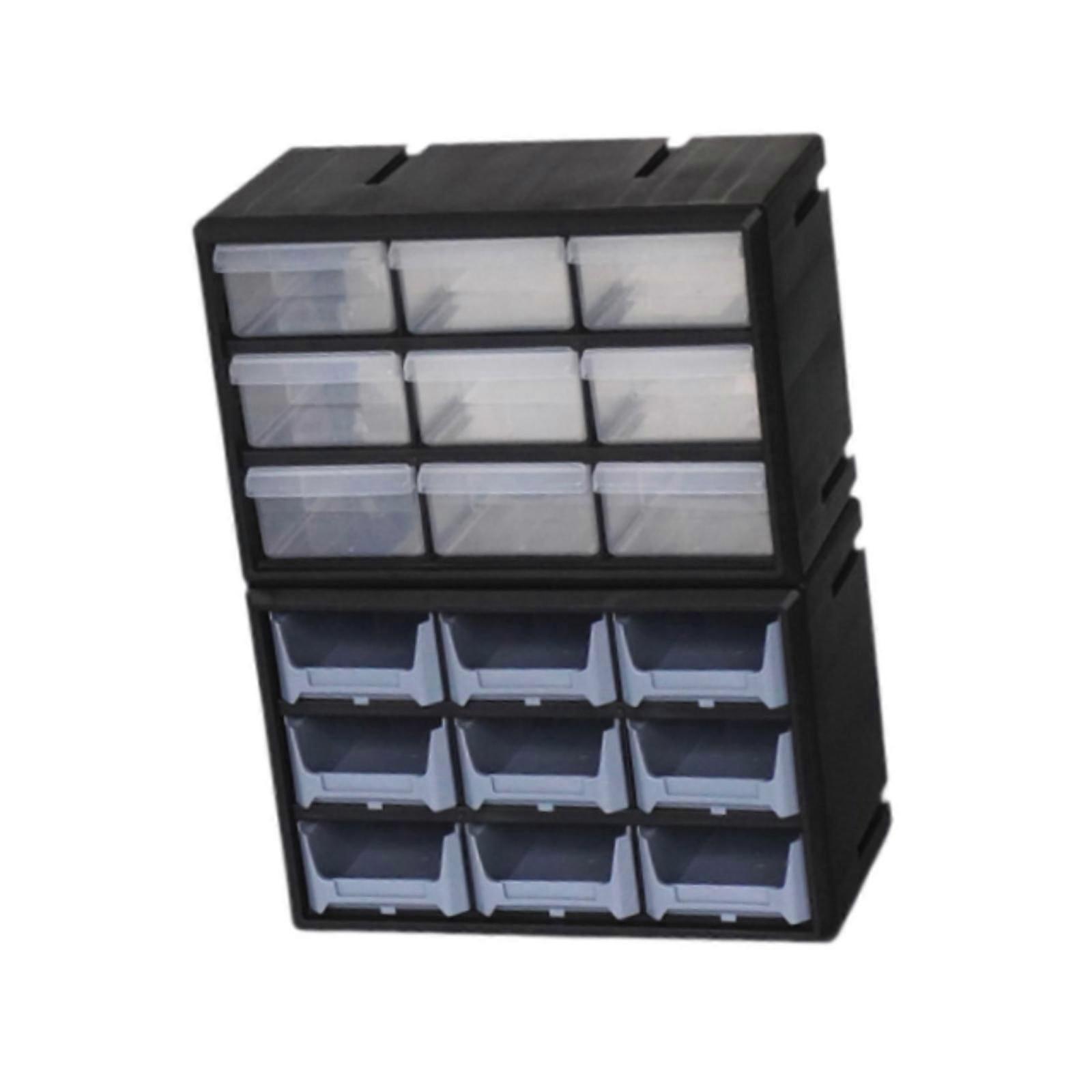18 Drawers Parts Organizer Multipurpose Teacher Tools Box Classification Box black