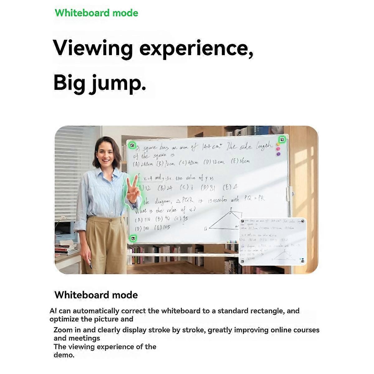 Pour Link 2C Smart Webcam 4K - Capteur 1/2 pouce supérieur, cadrage automatique, HDR, micro antibruit AI intelligent