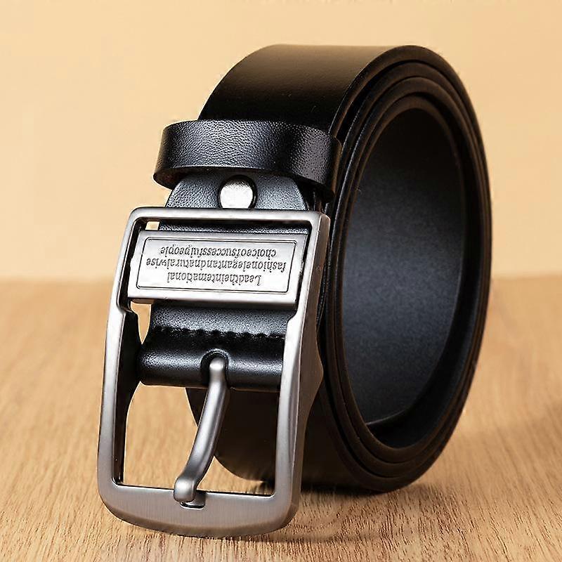 Genuine Leather Belt Pin Buckle Retro Cowhide Belt Men's Youth Middle-aged Casual Versatile Jeans Belt