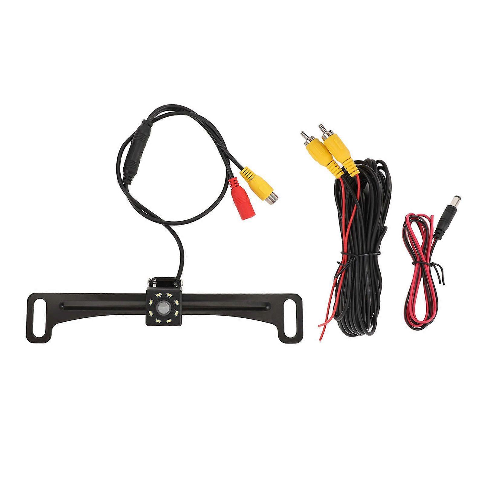 Car Backup Camera IP68 Waterproof 170 Degree Wide Angle High Definition Night Vision Rear View Camera for Car SUV Sedan Truck 8 auxiliary lights MK665