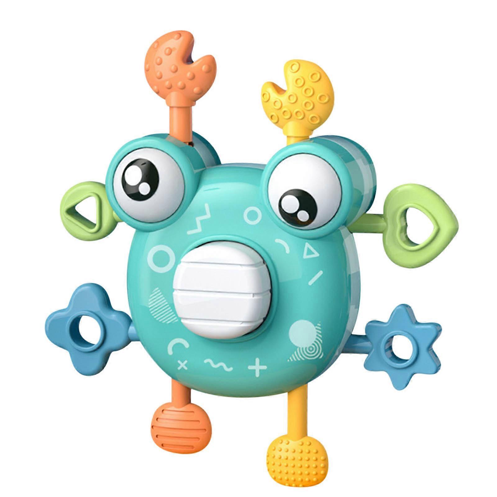 Infant Finger Push Taste Rotating Crab Rattle Bath Play Water Grasp Exercise Early Education Toys Sensory