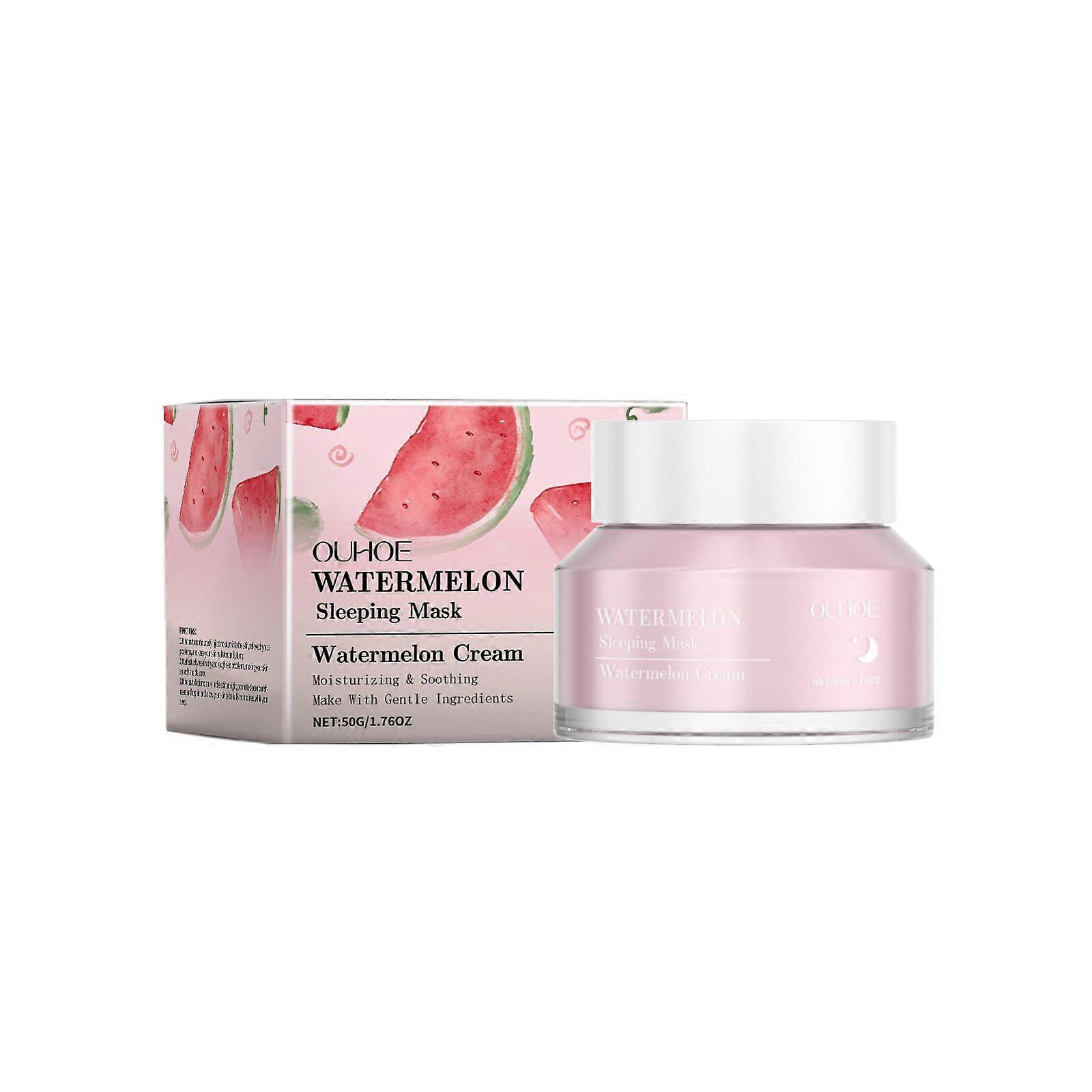 Le masque de nuit à la pastèque Ouhoe hydrate et hydrate les pores et nettoie les pores