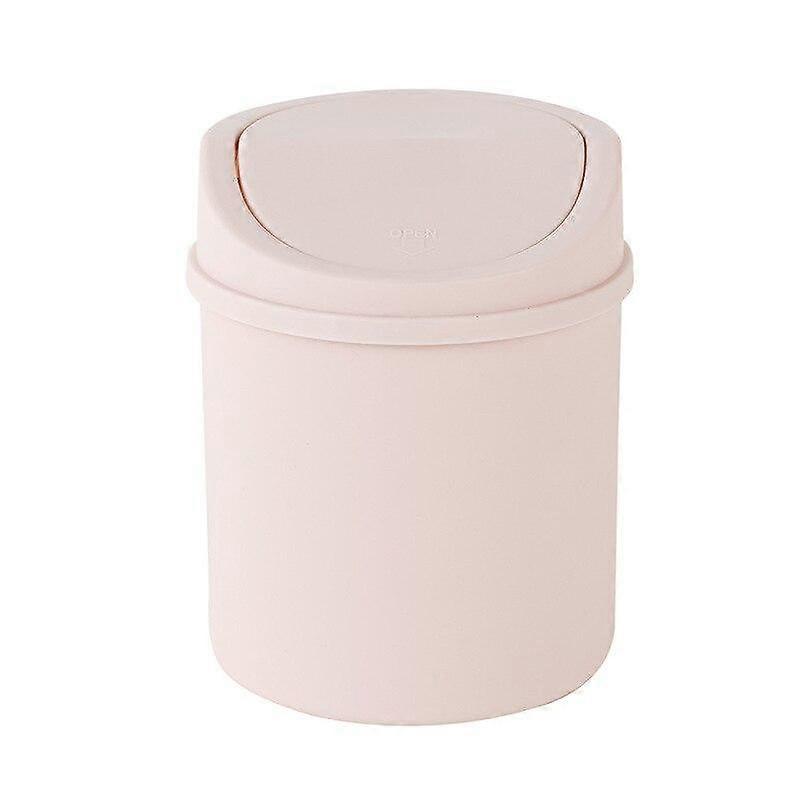 Mini Waste Bin Trash Can Desktop Garbage Basket Table Roll Swing Lid Small Scissors Pencil Household Office Storage Accessories
