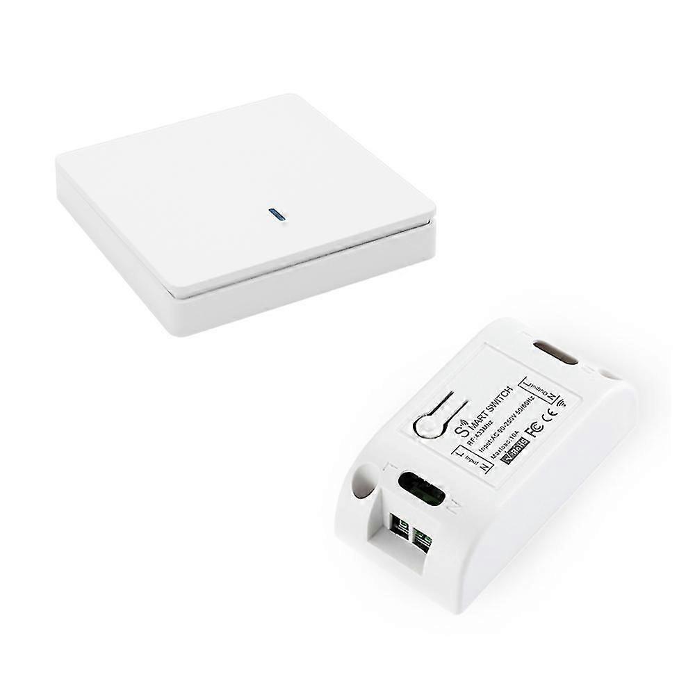 Wireless Smart Light Switch RF 433MHz Lighting Control Intelligent Switch AC 90-250V 10A Module( 1[jkw]