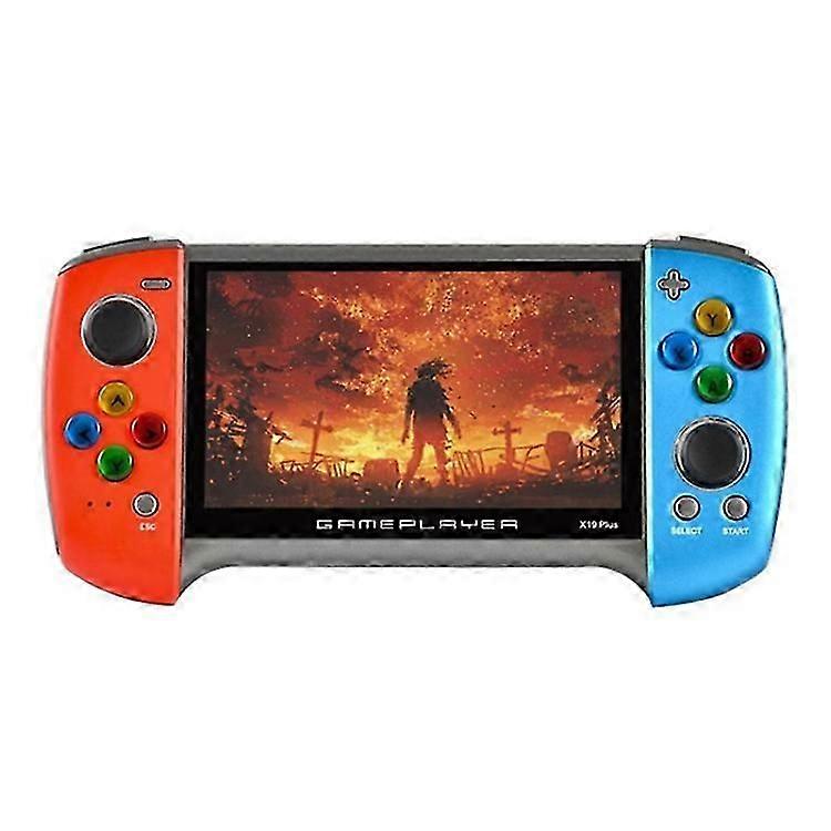 X19 Plus 5.1 inch Screen Handheld Game Console 8G Memory Support TF Card Expansion & AV Output(Red+Yellow)