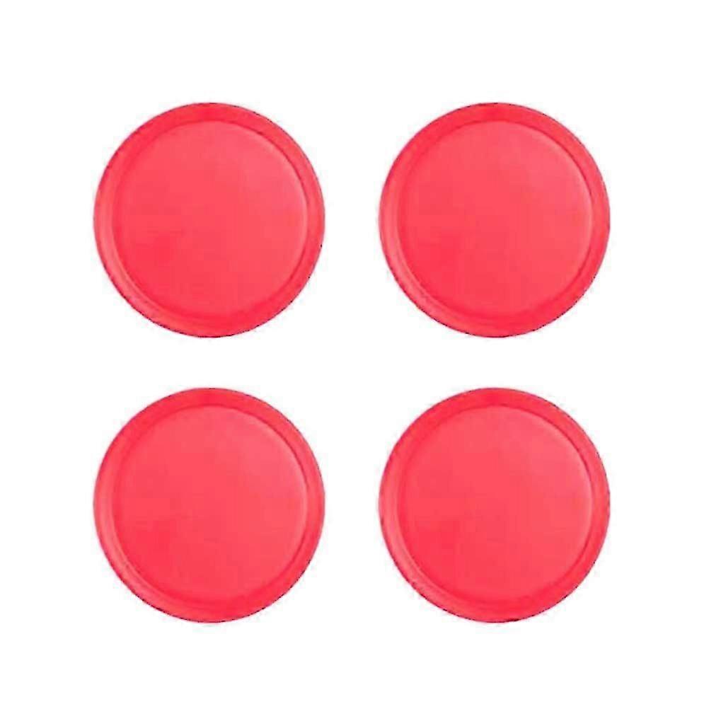 4PCS 50mm αντικατάσταση Pucks προωθητών χόκεϋ αέρα για τα εξαρτήματα εξοπλισμού χόκεϋ αέρα εξοπλισμού χόκεϊ αέρα πινάκων πινάκων παιχνιδιών τερματοφυλάκων (κόκκινο)