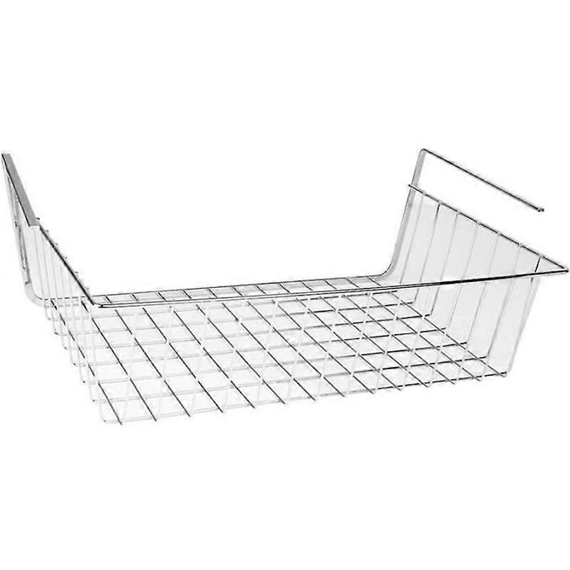 Under Shelf Storage Basket For Shelf Bookcase Kitchen Cupboard - Silver