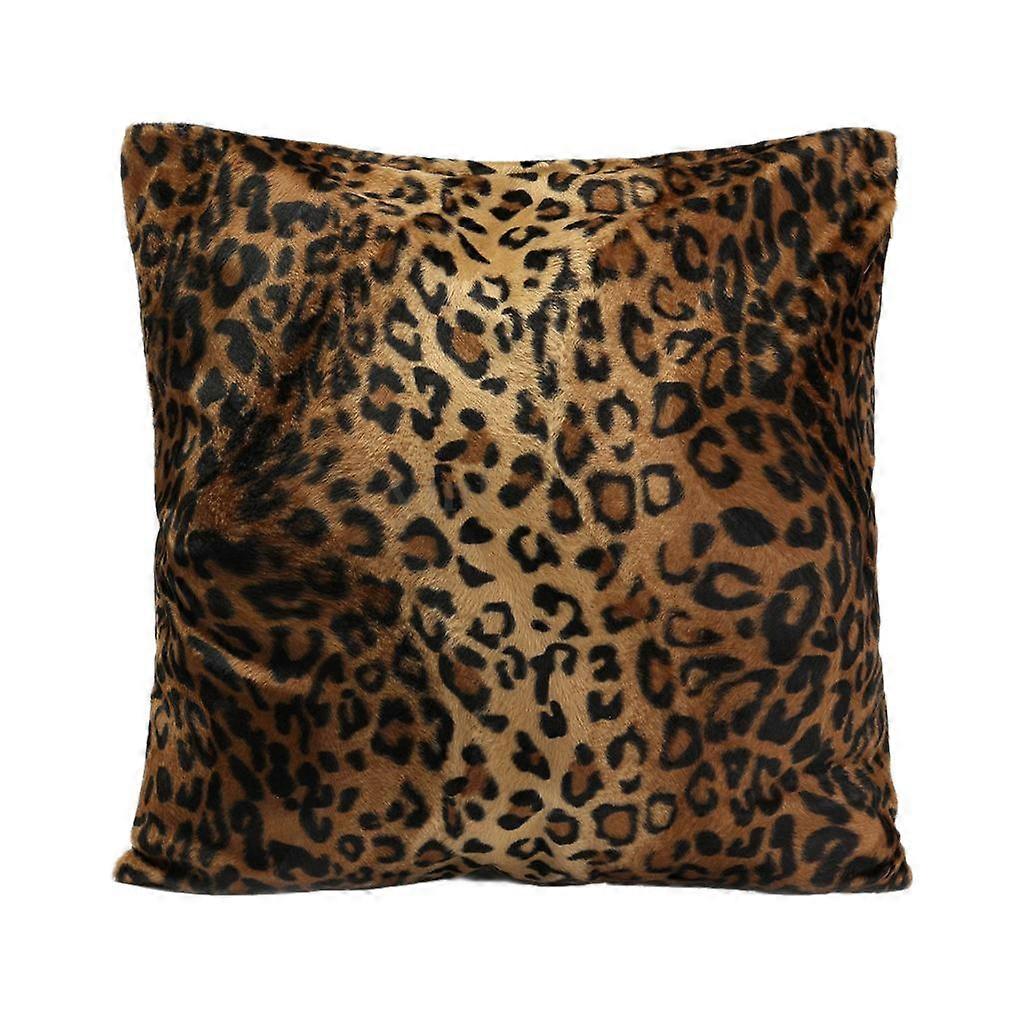 Square Animal Print Leopard Cushion Cover Sofa Decor Throw Pillow Case #01