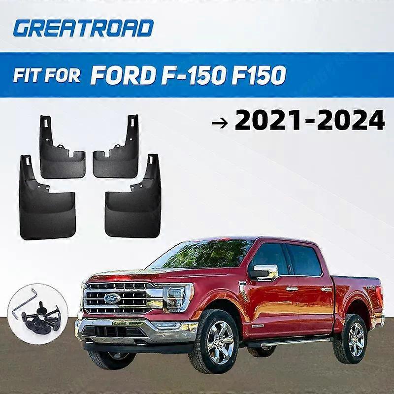 Exquisite Mud Flaps For Ford F-150 F150 2021 2022 2023 2024 F 150 Splash Guards Fender MudFlaps Front Rear Mudguards Car Accessories