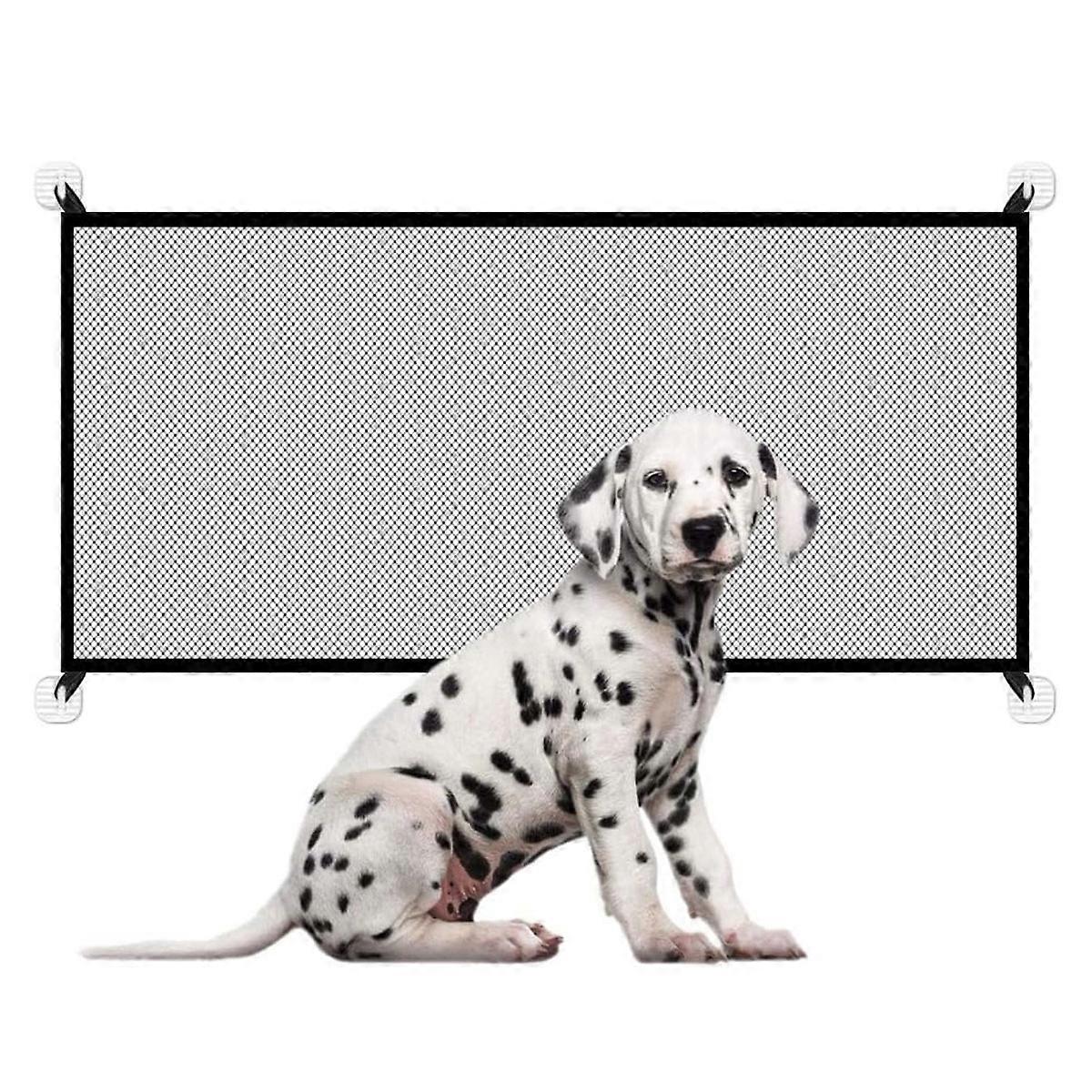 Portable Pet Gate, Partially See-through Mesh, Safety Fence for Indoors And Outdoors, Lightweight Portable Design for Easy Install in Stairs,