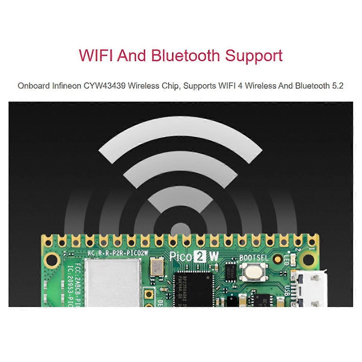 Kit da 2 W per scheda microcontrollore da 2 W, basato sul chip RP2350, supporta WIFI e Bluetooth