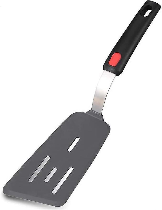 Flexible Silicone Omelette Spatula Angled Slotted Fish Turner Thin Egg Spatula