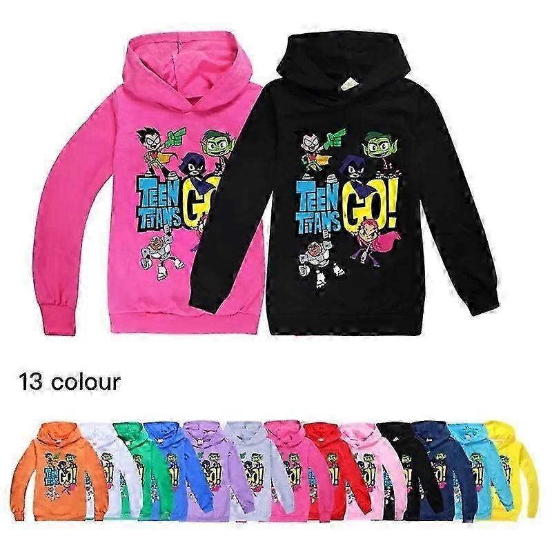 nya tonåring titans go pojkar flickor casual hoodie huva tröja toppar julgåva